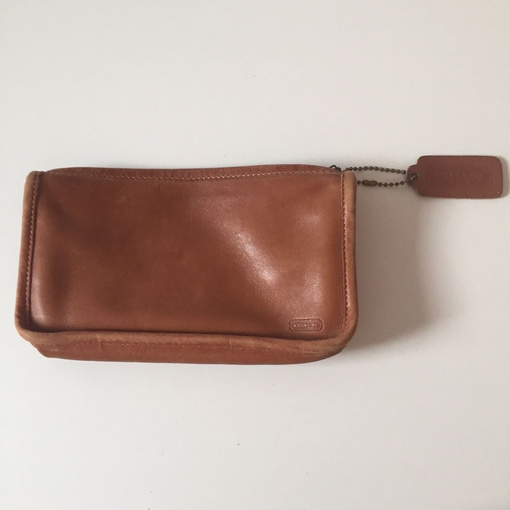 Coach vintage small leather zippered case